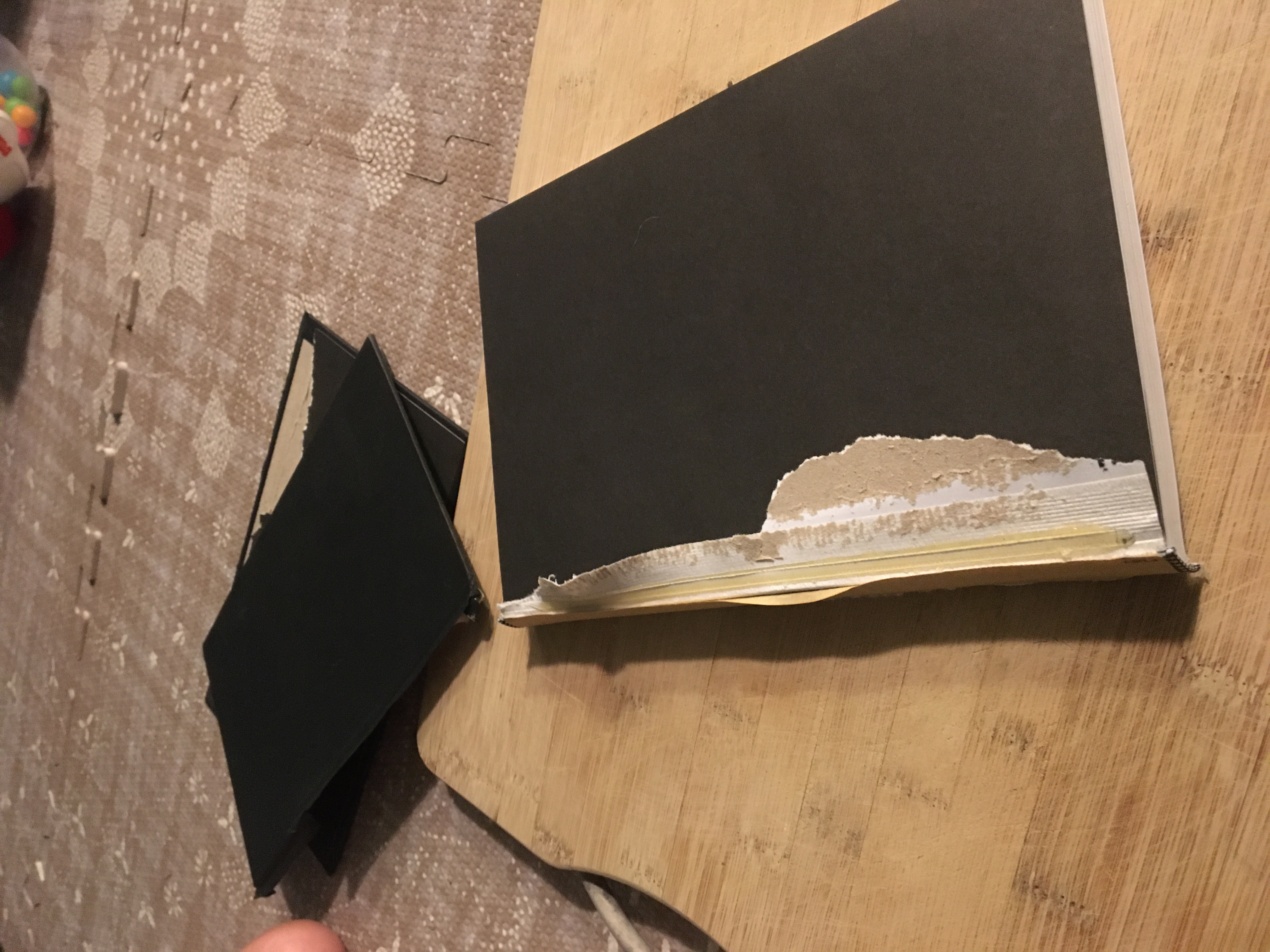 Removing front cover of a physical book